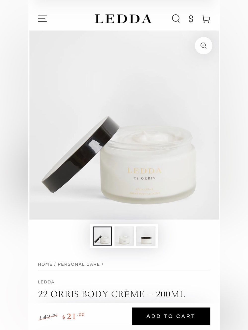 LEDDA 22 ORRIS BODY CRÈME